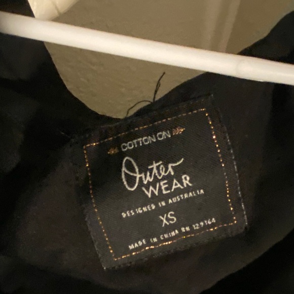 Cotton On Black Utility Hooded Jacket Women’s XS - Picture 3 of 3